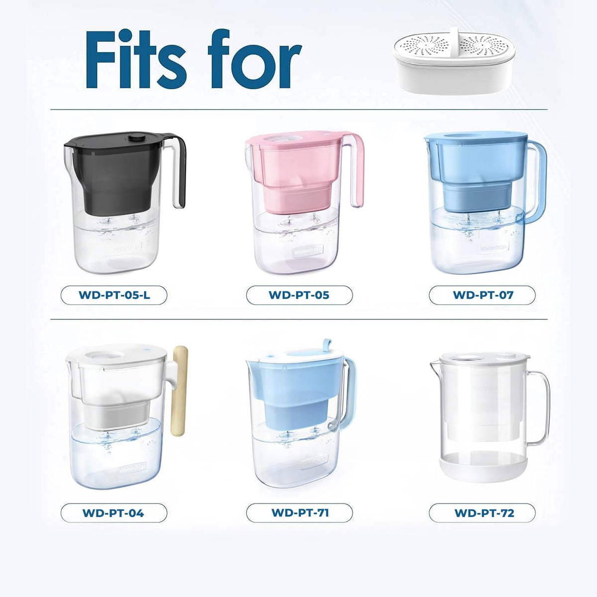 AQUA CREST PF-01A cross-sectional view showing filtration layers and technology.
