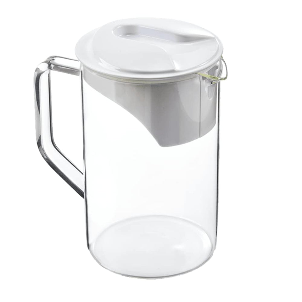 AquaTru AT100 extra glass carafe on shelf for larger water capacity
