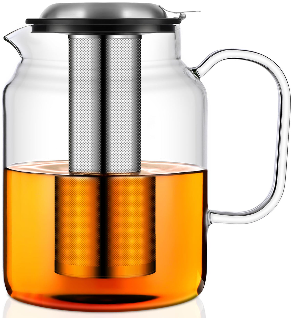 Aquach 85oz glass teapot capacity view for entertaining.