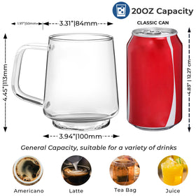 Aquach clear minimalist mugs, perfect for home or office settings.