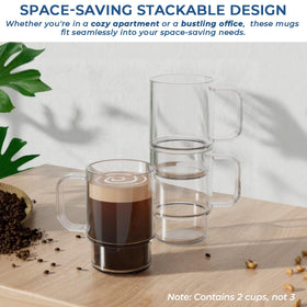 Aquach dishwasher and microwave safe mugs simplify cleaning and reheating tasks