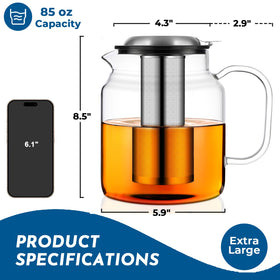 Aquach glass teapot on stove demonstrates easy stovetop brewing.