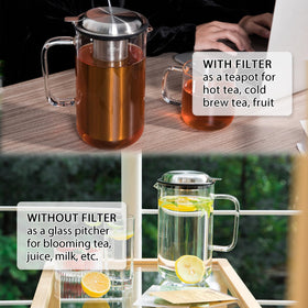 Dishwasher-safe teapot for quick cleanup after tea sessions.
