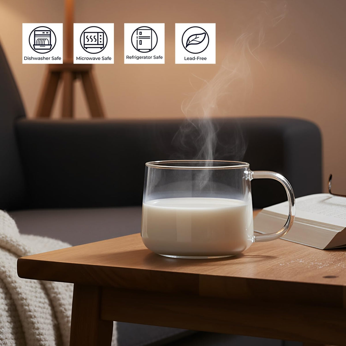 Aquach wide-base design reduces spills on desks and countertops