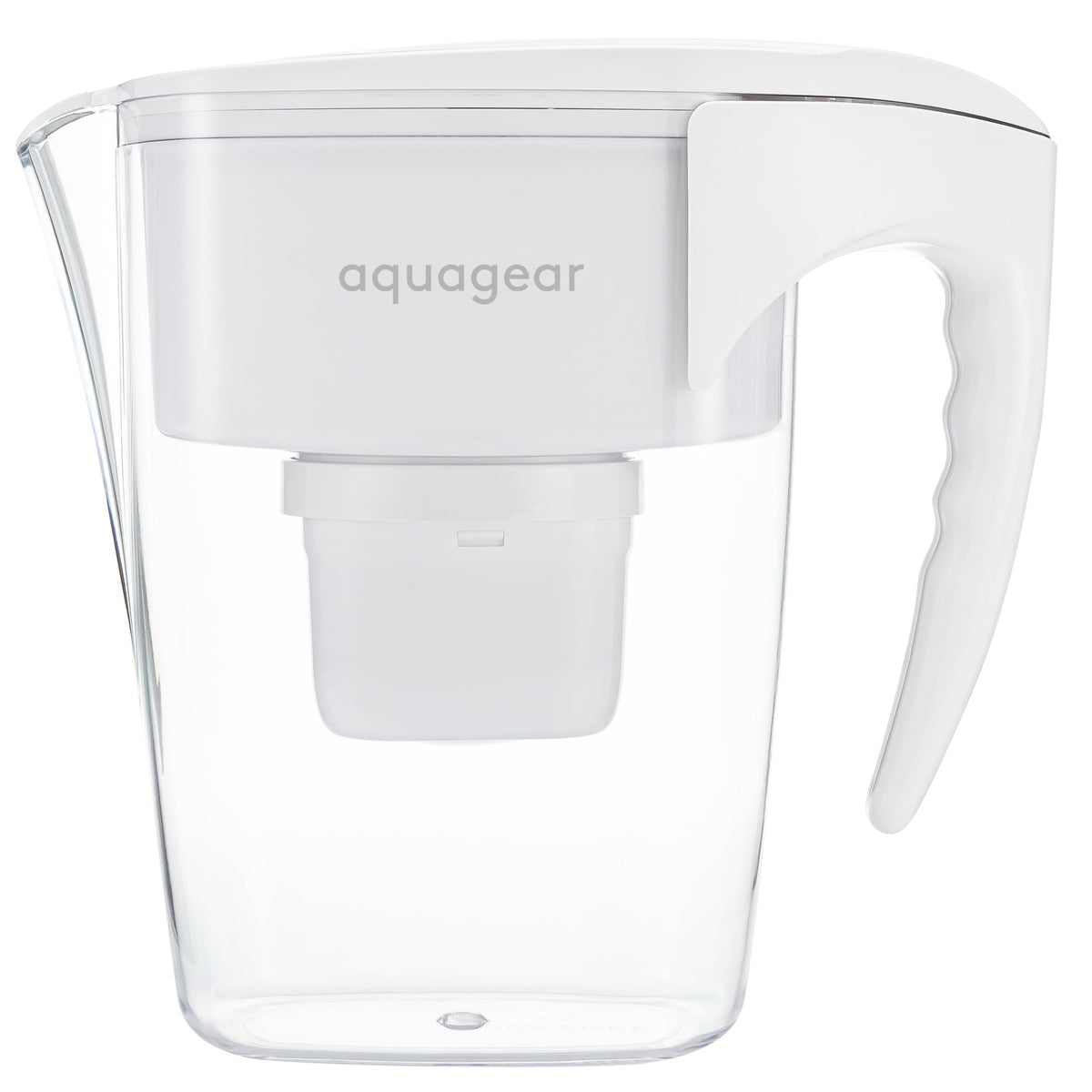 Aquagear water filter pitcher demonstrates lead removal for safer drinking water