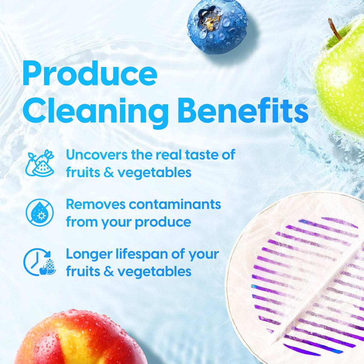 Five-minute AquaPure clean makes prep quicker.