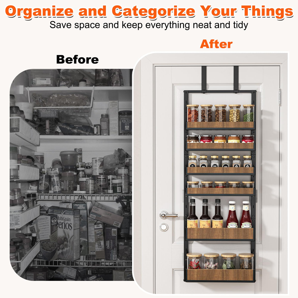 Aquzee wall-mounted spice rack offers flexible placement on smooth walls