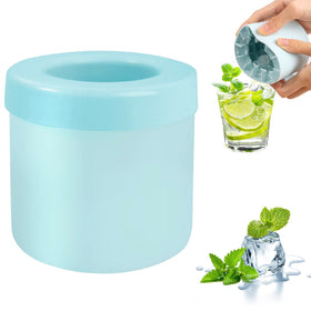 Aquzhou cylinder silicone ice cube mold for easy stacking.