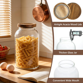 Aqziill set of 3 jars on counter highlighting organized pantry look