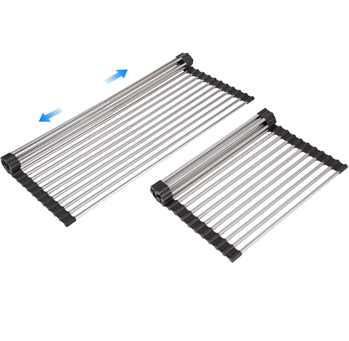 ARAINY large roll-up rack extended over the sink for flexible drying space