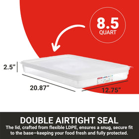 Araven built-in measuring scale aids precise portioning and inventory