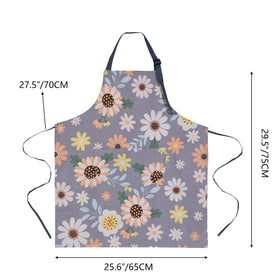 ARBINSON floral apron pockets highlight two large storage spaces for tools.