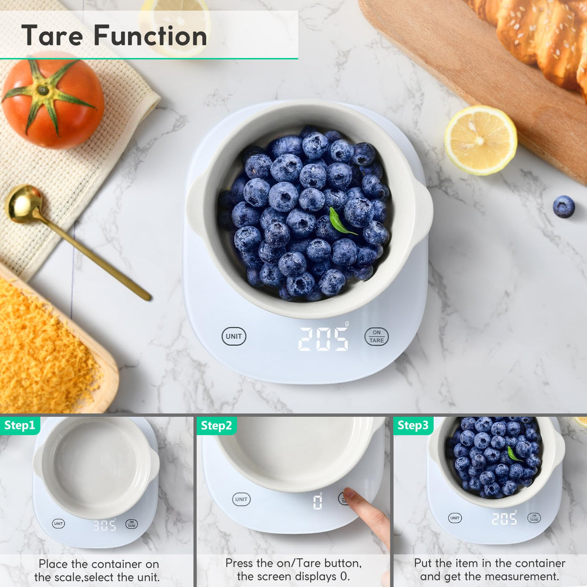 Arboleaf scale barcode scan feature links to vast food database