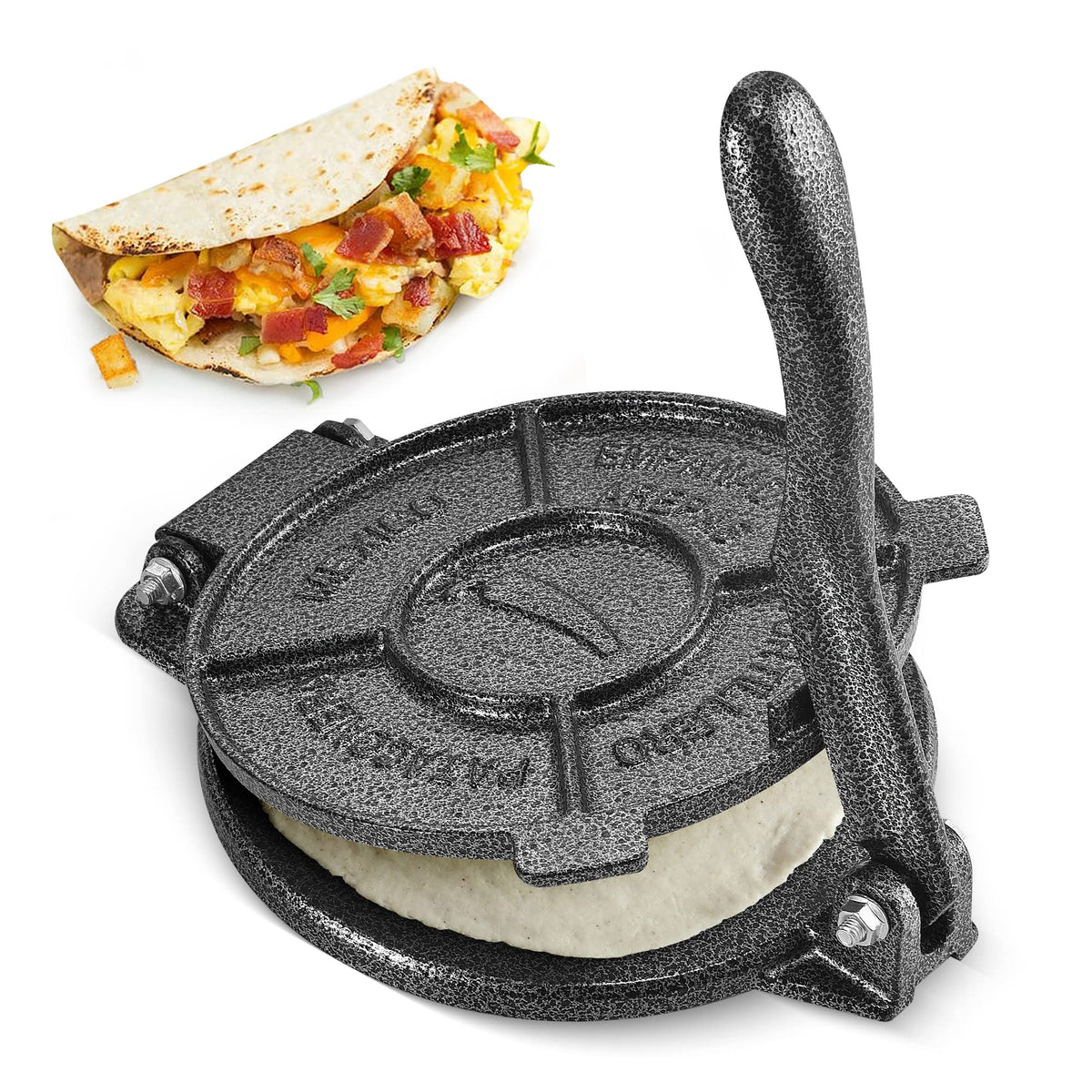 ARC Tortilla Press durable rustproof cast iron for daily use