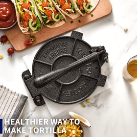 ARC Tortilla Press reinforced handle for durable pressing