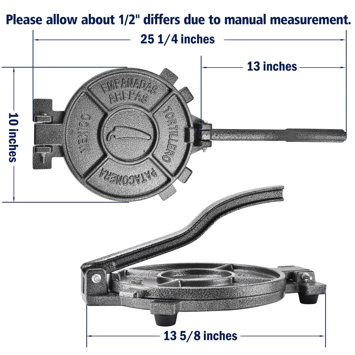ARC Tortilla Press six point five inch to ten inch sizes for various tortillas