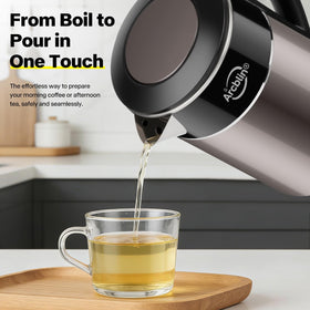 Arcblin kettle ergonomic handle enables comfortable pouring