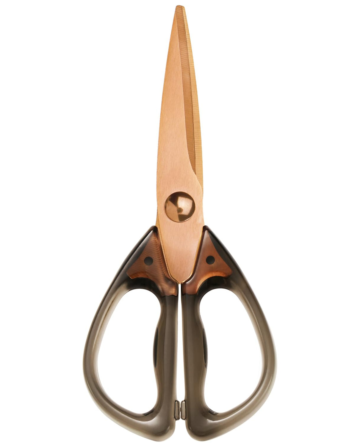 ARCHIKING kitchen scissors with acrylic brown handle for comfortable grip