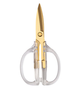 ARCHIKING kitchen shears gold titanium blade closeup showing a durable edge