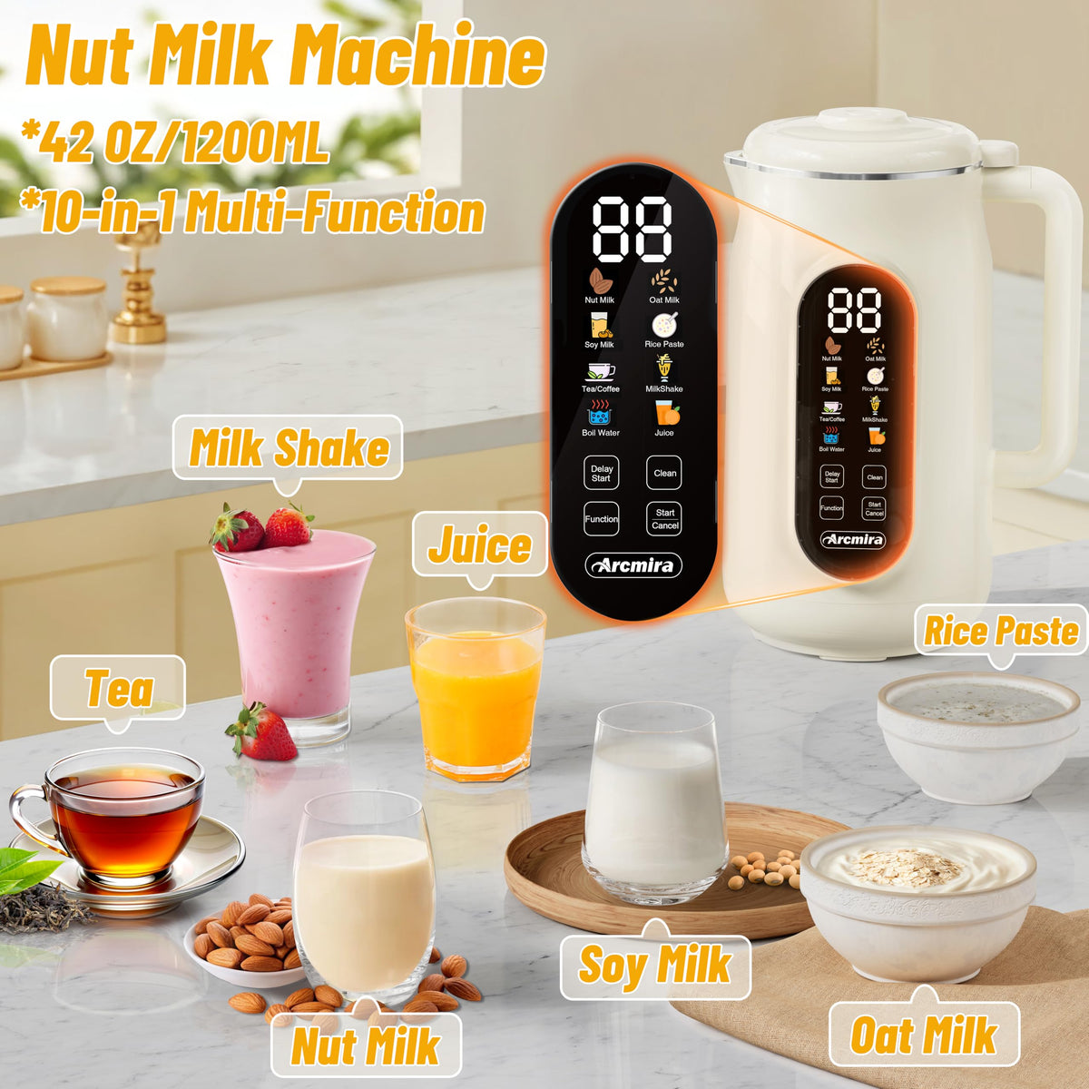 42 ounce capacity shown for family servings and batch prep