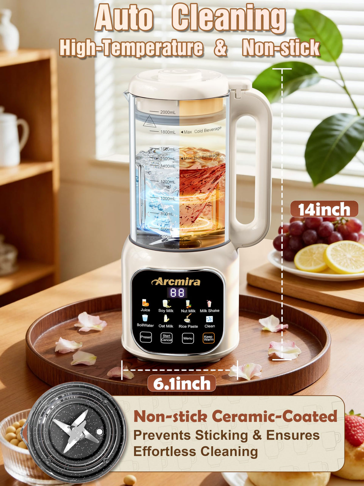 Arcmira pouring-friendly design for smooth serving.