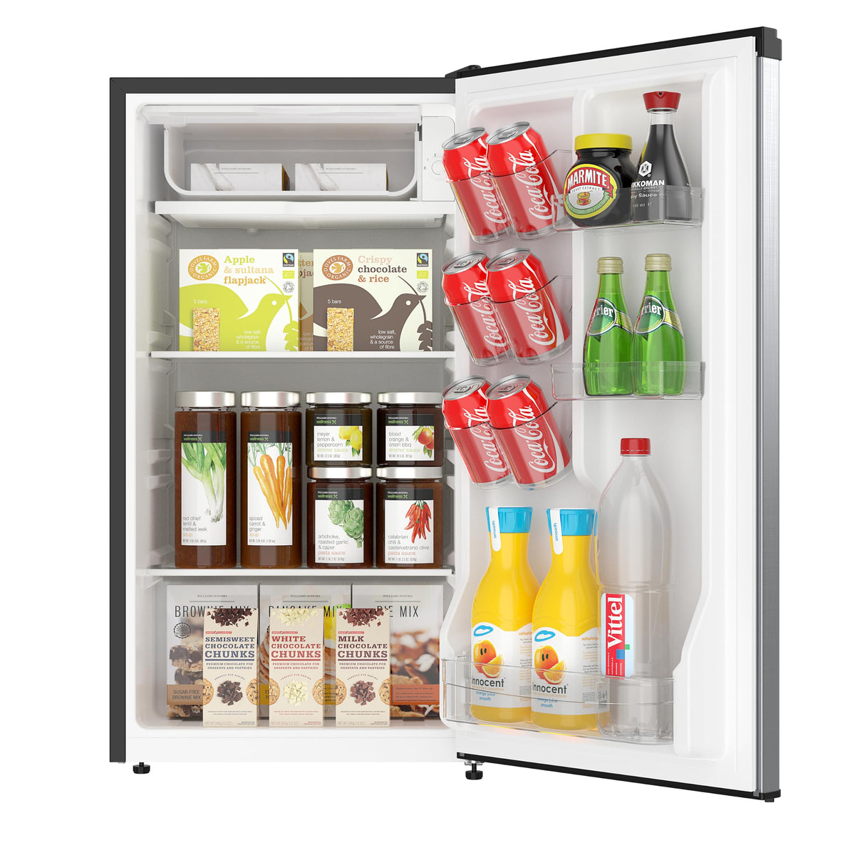 ARCTIC CHEF mini fridge drink door storage keeps beverages organized