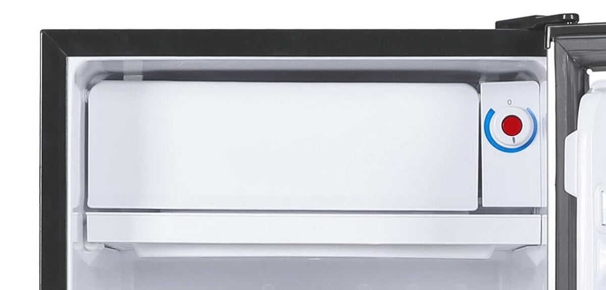 ARCTIC CHEF mini fridge with slide-out shelves for easy cleaning access.