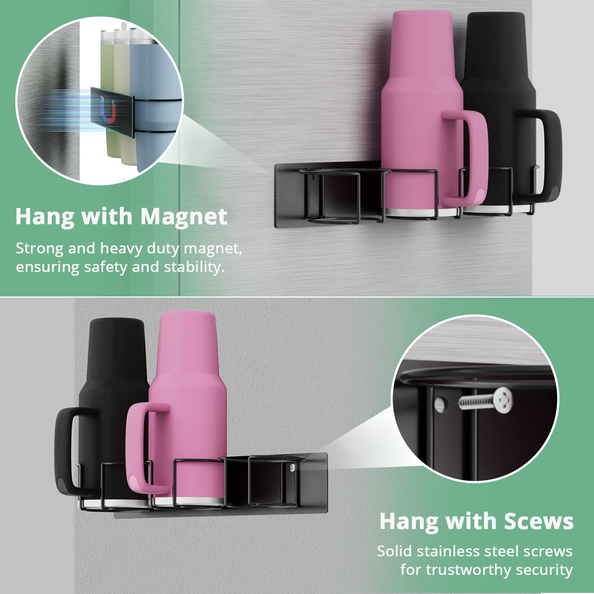 Arctiiro magnetic design keeps cups and lids within easy reach.