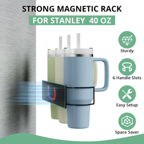 Arctiiro Stanley lid organizer storing up to six lids neatly.