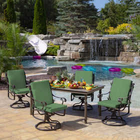 Arden Selections easy-care cushions clean with mild soap and water.