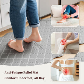 Arenarug anti-fatigue mat cushions feet for hours at the sink.