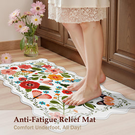 Arenarug anti-fatigue kitchen mat 0.4 inch thick cushions feet and knees.