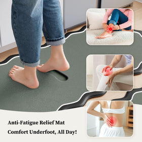 Arenarug 0.4-inch anti-fatigue mat relieves foot and leg fatigue while washing dishes.