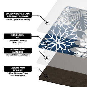 Arenarug blue-gray floral mat blends style with practicality