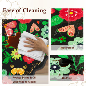 Arenarug boho floral print adds stylish kitchen décor.