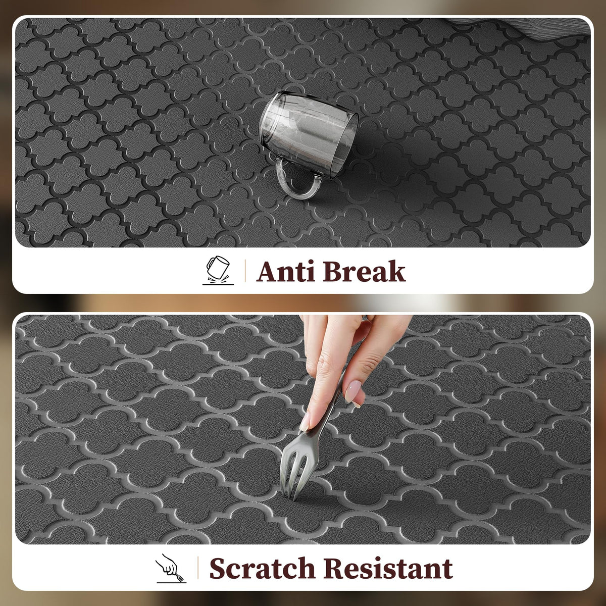 Arenarug easy-clean kitchen mat surface resists spills for daily use.