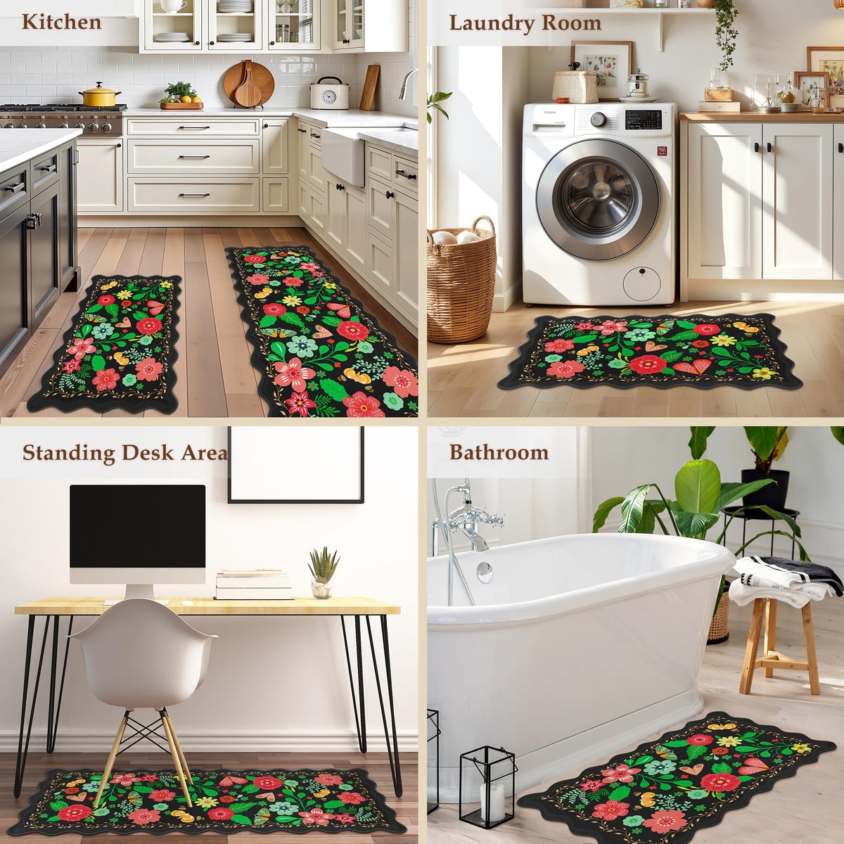 Arenarug kitchen mat for sink area supports standing during dishwashing.