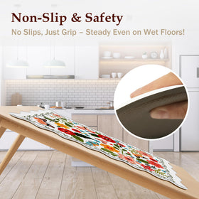 Arenarug non-slip backing keeps mats in place on tile, wood, and laminate.