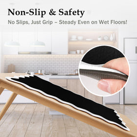 Arenarug non-slip back keeps mat secure on tile or hardwood.