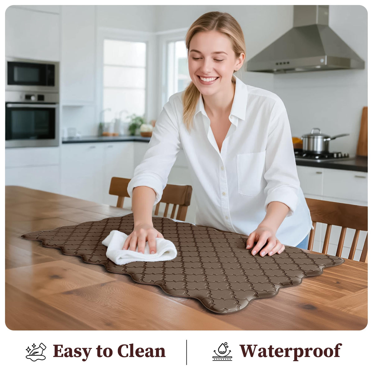 Arenarug two-piece set sizes 17x30 and 17x47 inches in brown