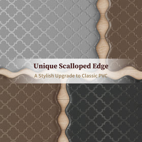 Arenarug upgrade scalloped 17x47 kitchen mat provides extended support near the sink.