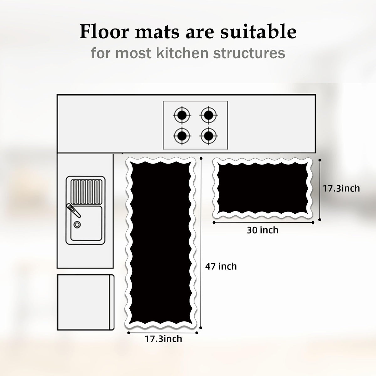 Arenarug versatile kitchen mats suit kitchens, laundry, garages, and entryways.