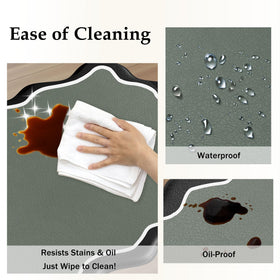Arenarug waterproof surface resists spills, making cleanup quick and easy.