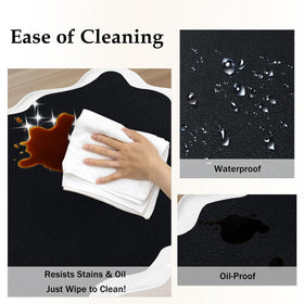Arenarug waterproof surface cleans easily after spills and splashes.