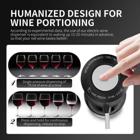 AREYCVK electric wine decanter in action during operation