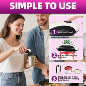 AREYCVK can opener ergonomic design with smooth cutting action and safe edges.