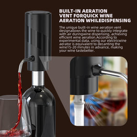 AREYCVK wine aerator one-click operation for effortless pours.