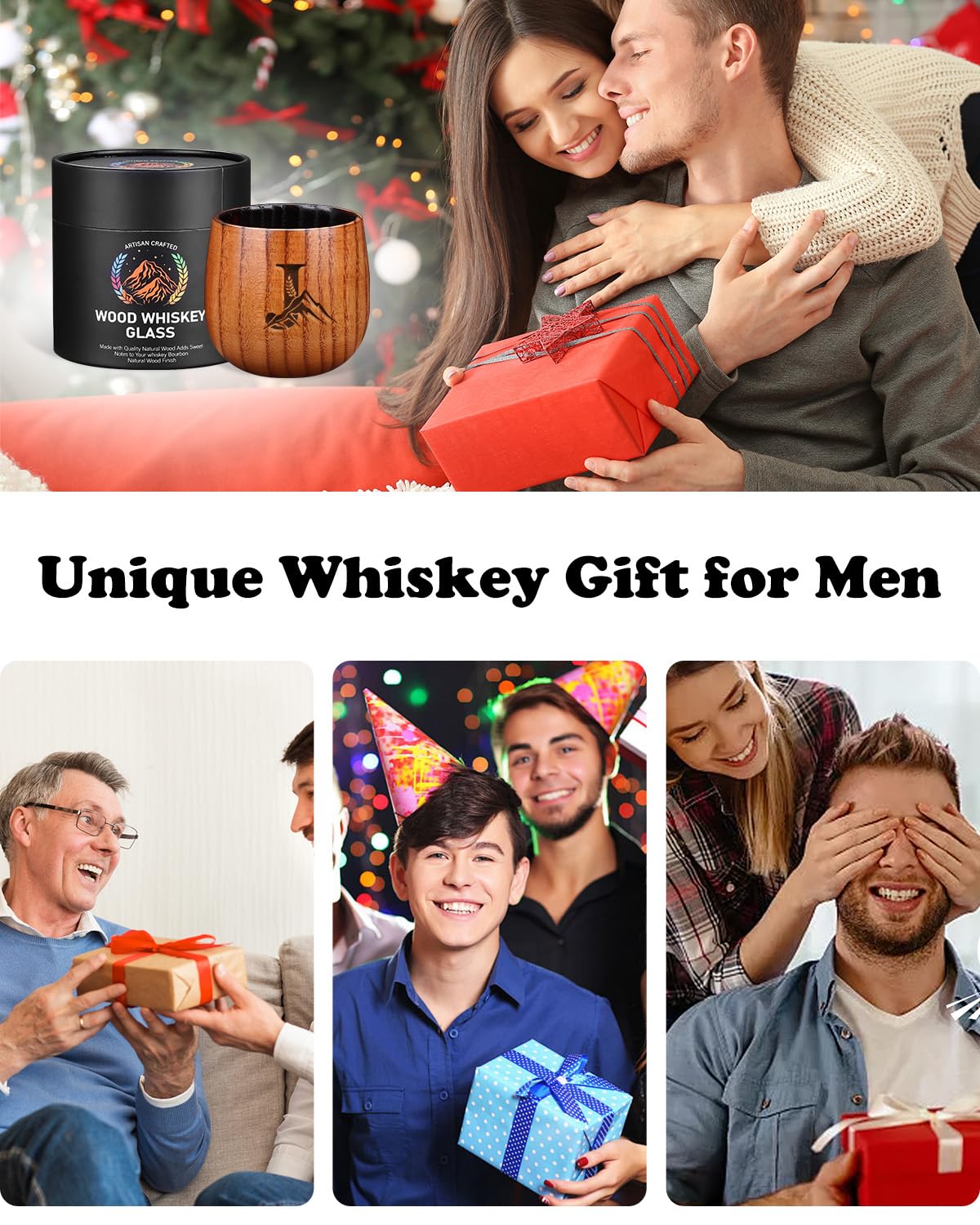 Argefkeen durable nonbreakable wooden glass for whiskey lovers