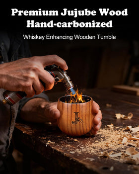 Argefkeen wooden whiskey cup with ergonomic shape for a comfortable grip
