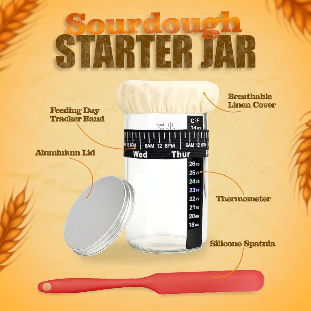 ARHY Sourdough Starter Kit linen cloths for clean, controlled starters